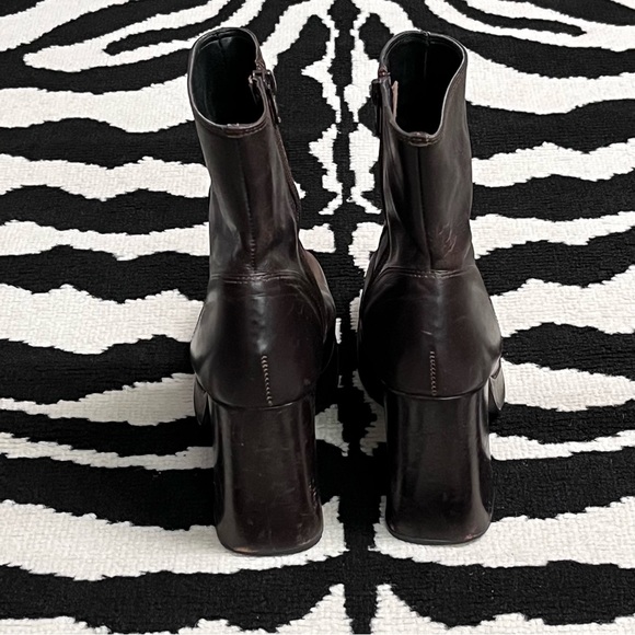 STEVE MADDEN Vintage 90s Shelly Platform Square Toe Boots Size 5.5 - Picture 6 of 12